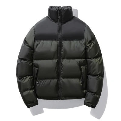 Couple’s Short Cotton-Padded Men’s Stand-Up Collar Thermal Coat – Stylish Winter Jacket