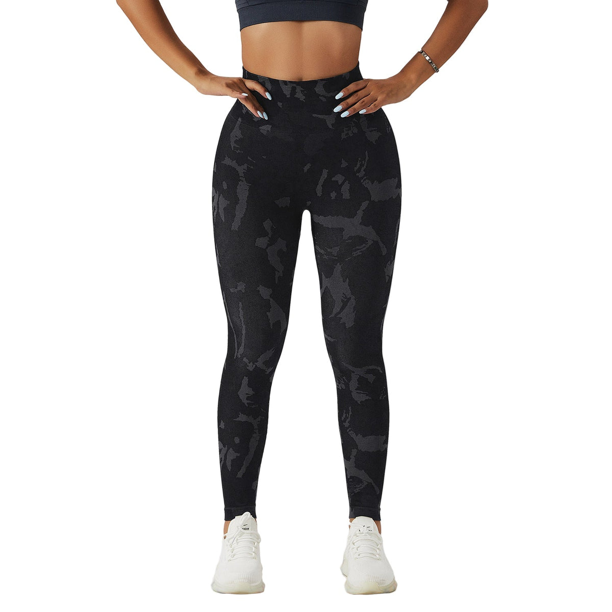 Camouflage Peach Hip Raise Fitness Pants Women's Quick-drying