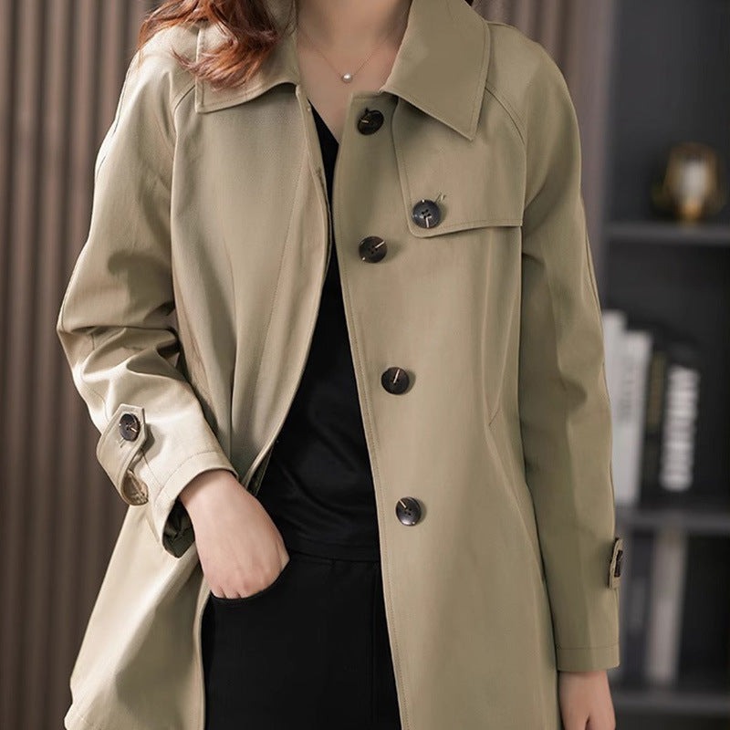 British Style Short Trench Coat Textured Spring And Autumn Women's Clothing