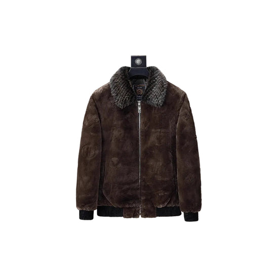 Mens Western-style Jacket Fur Coat Sweater