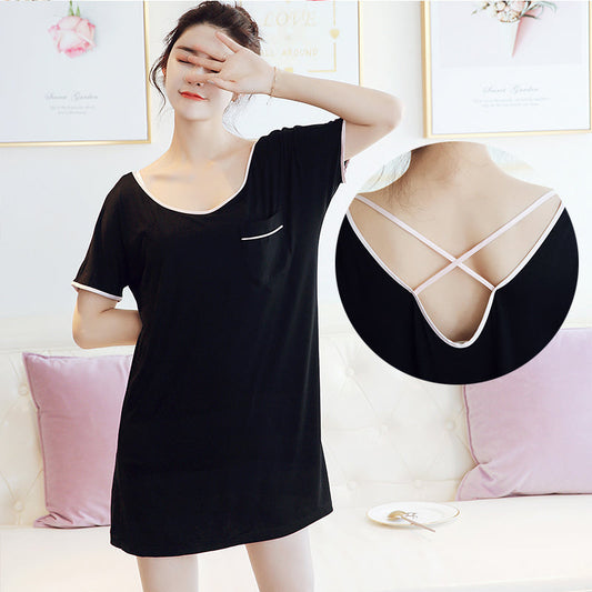 Ladies summer backless nightdress