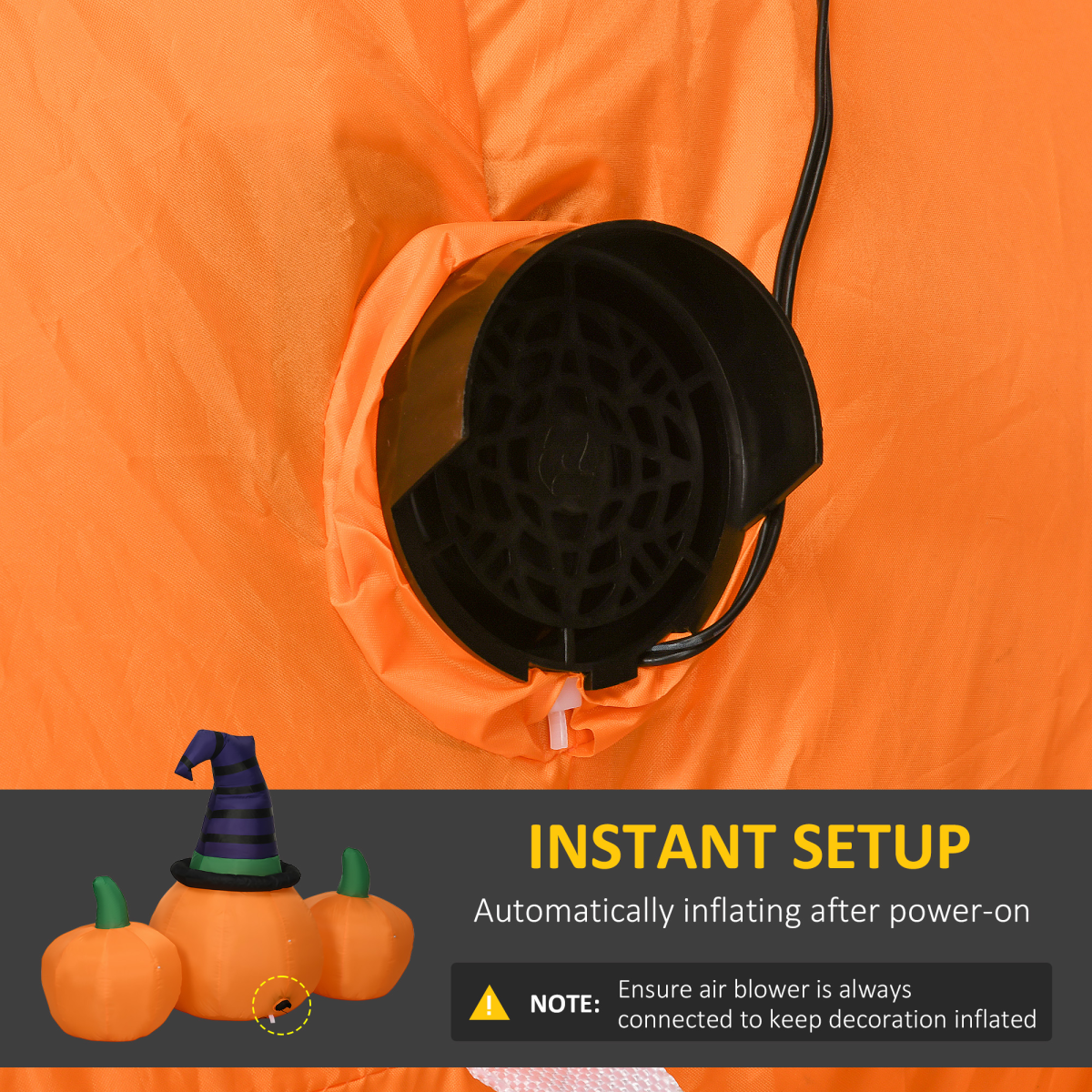 6ft Inflatable Halloween Pumpkin Hat
