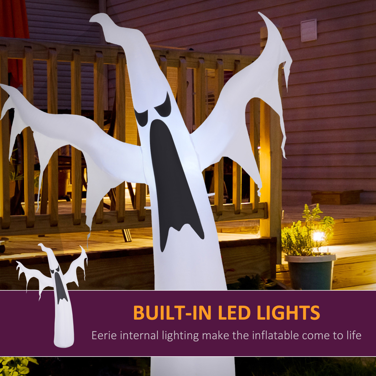6FT LED Inflatable Halloween Ghost
