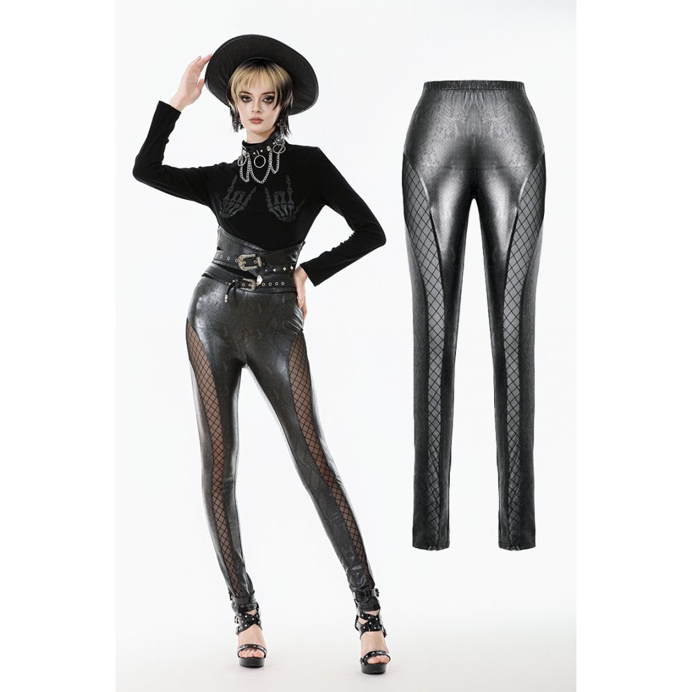Dark in Love Serpentine Mesh Panel Leggings