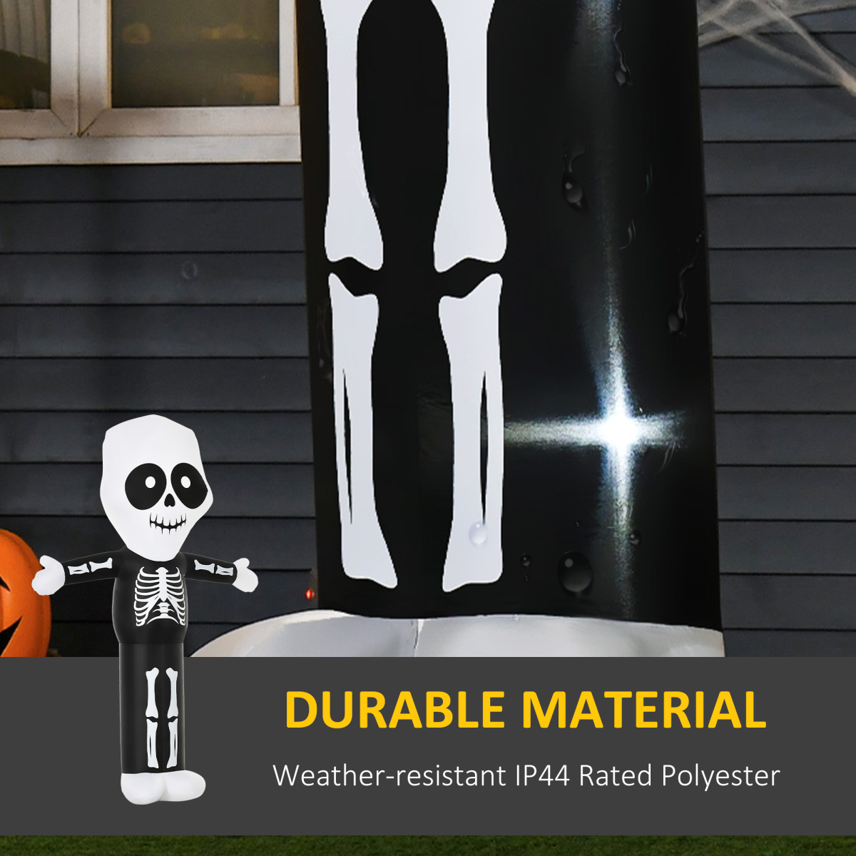 3M Halloween Inflatable Skeleton Ghost LED Lighted Décor Outdoor Indoor