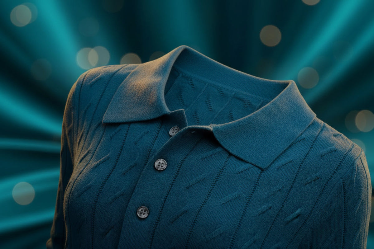 Men's Knitted Polo Shirt