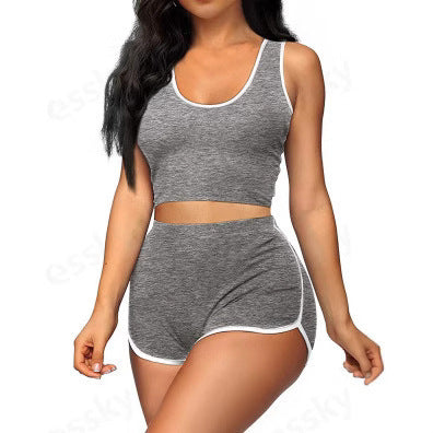 Women's Fashion Casual Multicolor Sports Shorts Suit