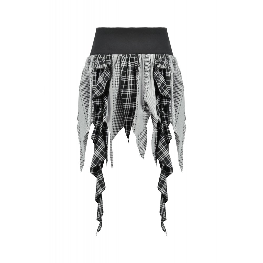 Dark in Love Morrigan Punk Patchwork Skirt