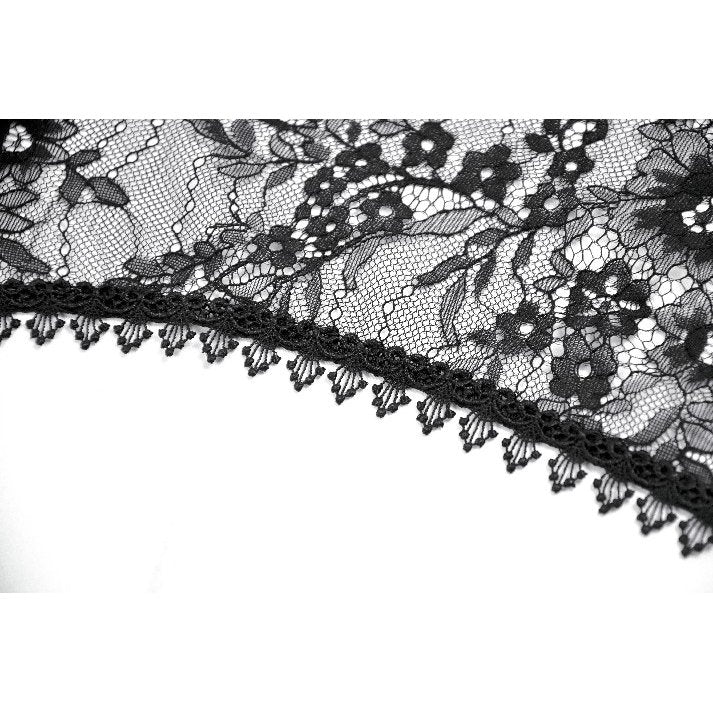 Dark in Love Gothic Deep-V Lace Bell Sleeve Cape