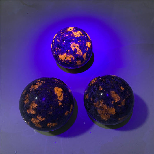 Rough Stone Polished Halloween Fire Spirit Stone Ball Children's Day Gift Home Decoration