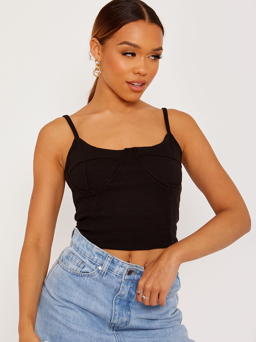 Thick Ribbed Cami Crop Top
