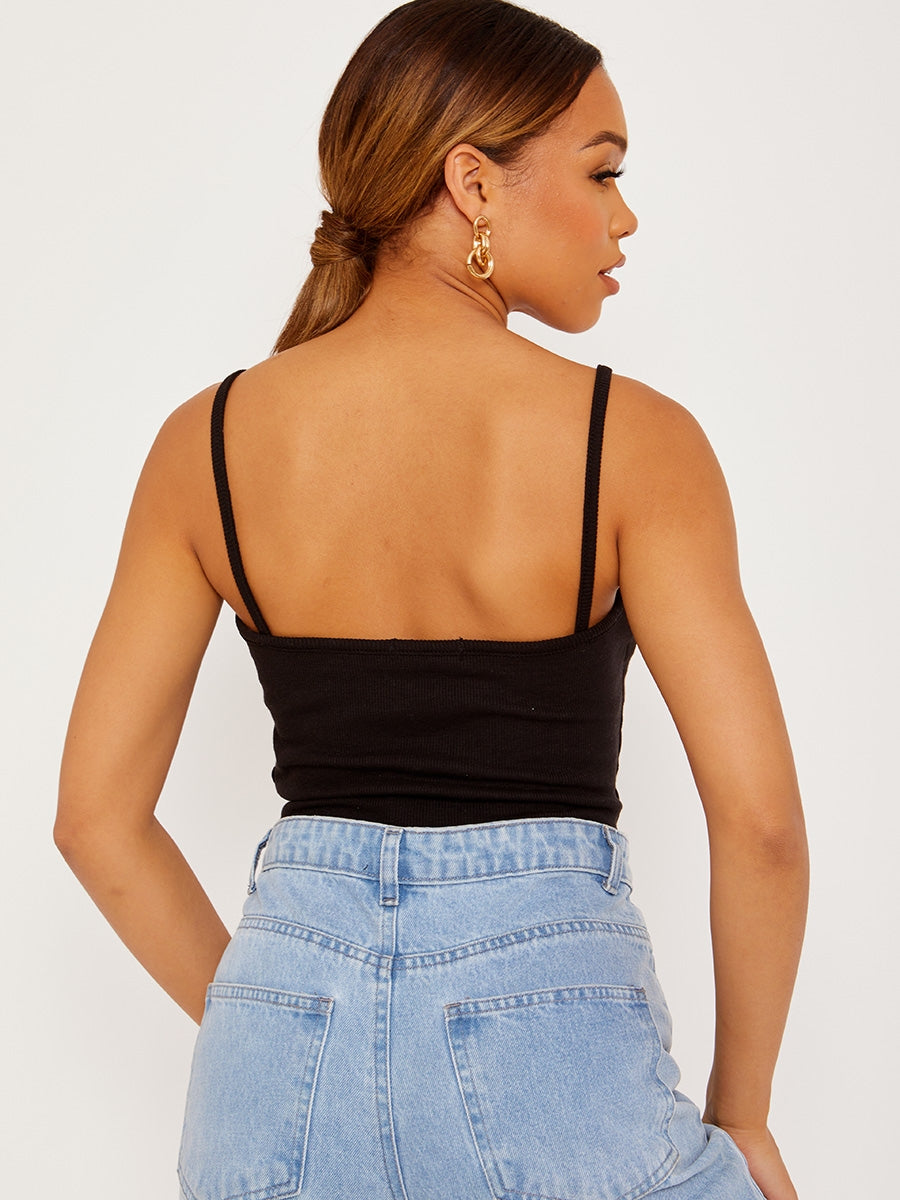 Thick Ribbed Cami Crop Top