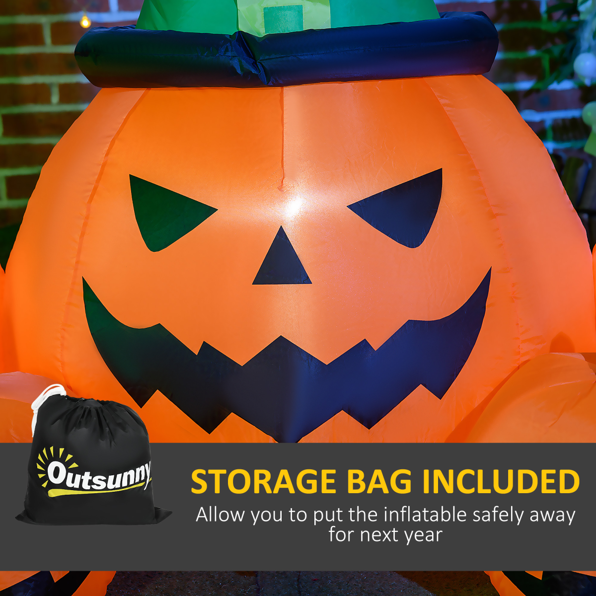 6ft Inflatable Halloween Pumpkin Hat