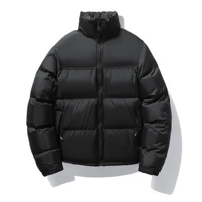 Couple’s Short Cotton-Padded Men’s Stand-Up Collar Thermal Coat – Stylish Winter Jacket