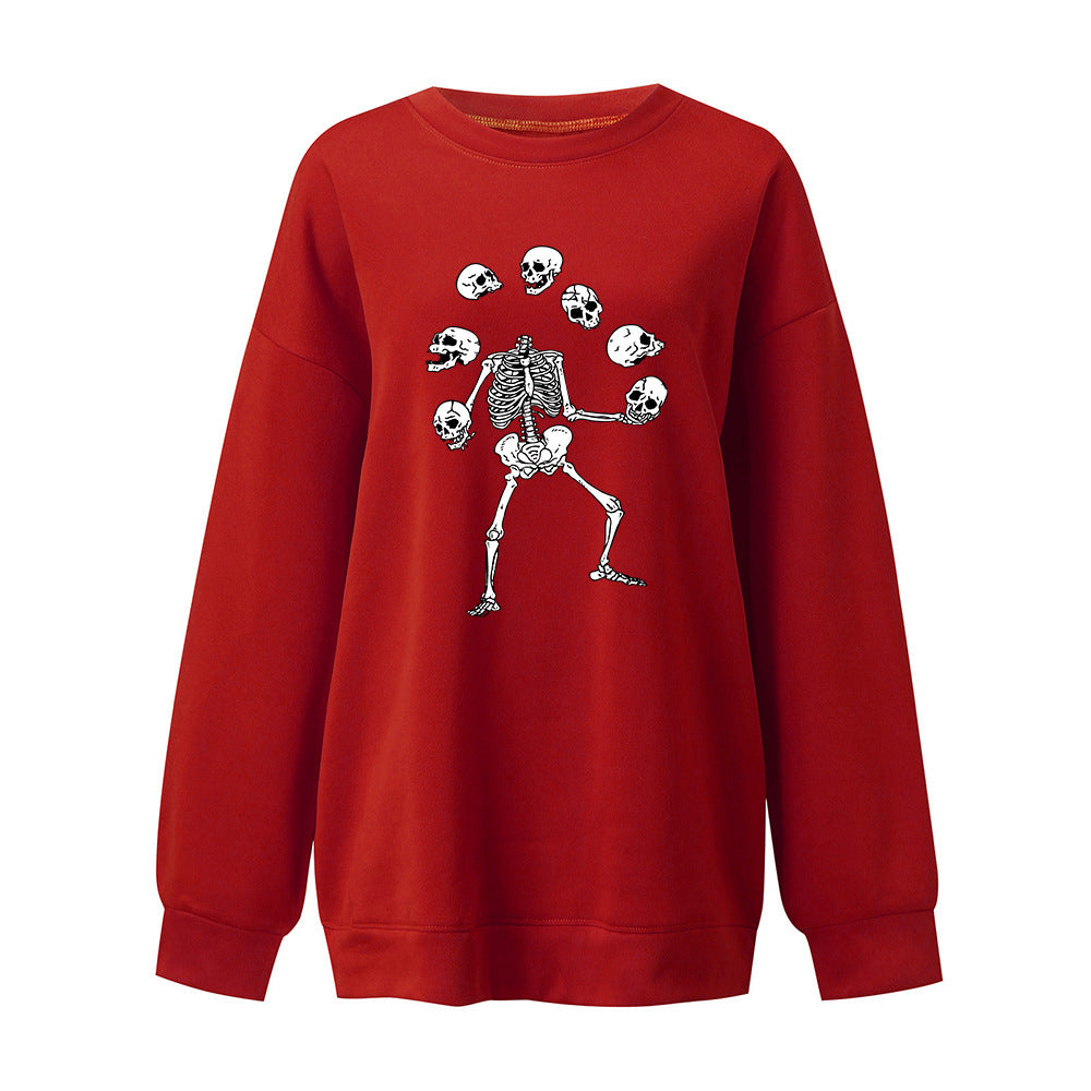 Women's Loose Casual Halloween Creative Printing Top