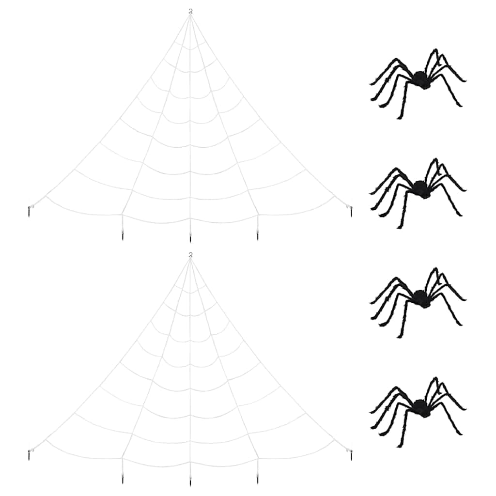 Halloween Spider Decoration Set with Webs | Elvoro