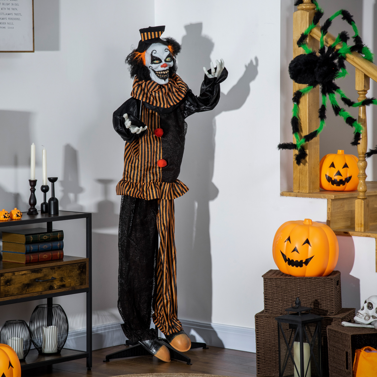 67" Life-Size Outdoor Halloween Talking Circus Clown