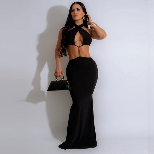 Adjustable Sling Minimalist Extra Long Dress