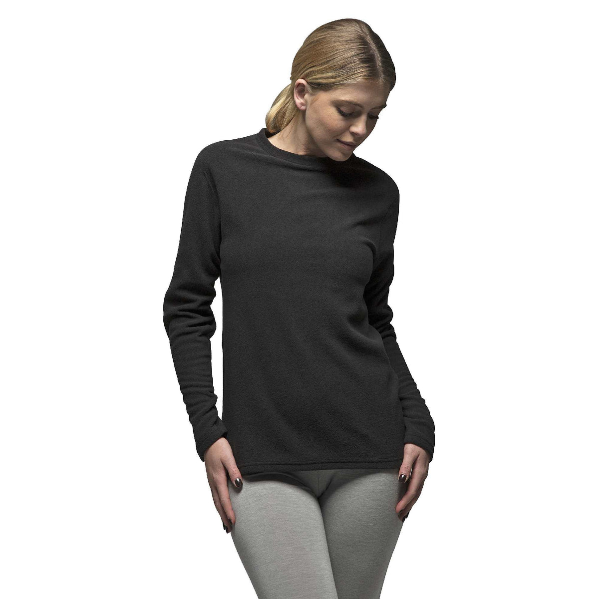 Ladies Fleece Lined Base Layer Thermal Long Sleeve Top