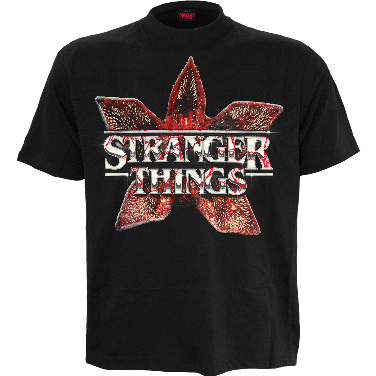 DEMOGORGAN LOGO - Front Print T-Shirt Black