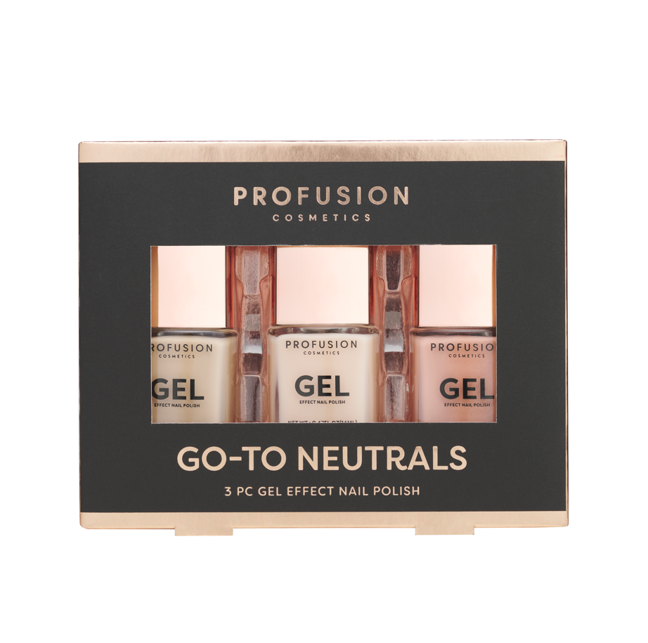 GO-TO NEUTRALS | 3PC GEL EFFECT NAIL POLISH SET
