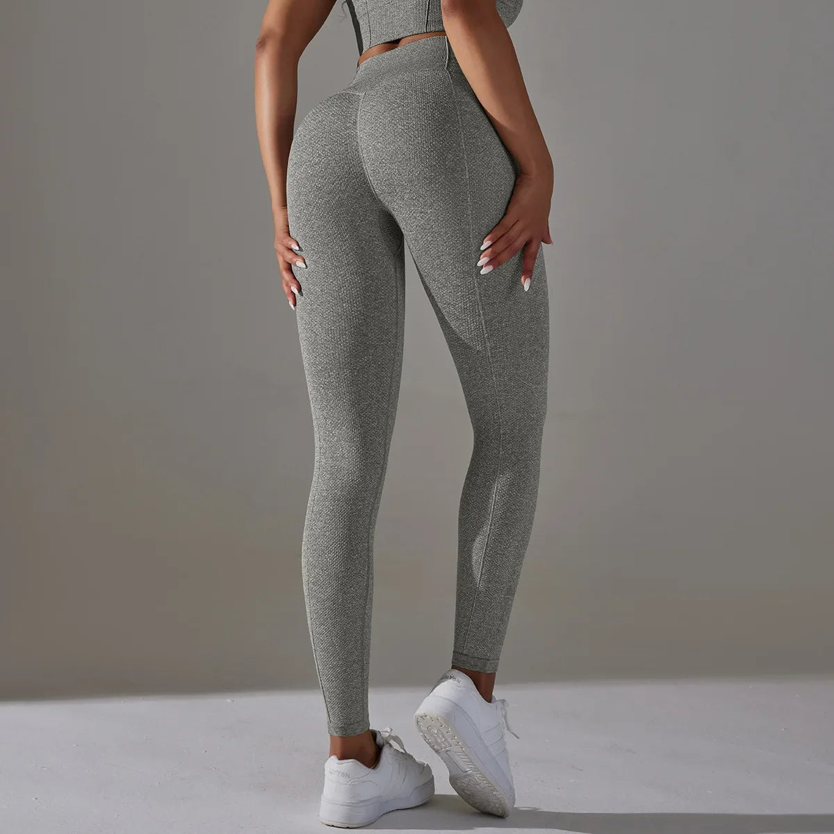 Seamless High-Waist Yoga Leggings for Women – Dot Tummy Control, Non-See-Through Gym Fitness Pants