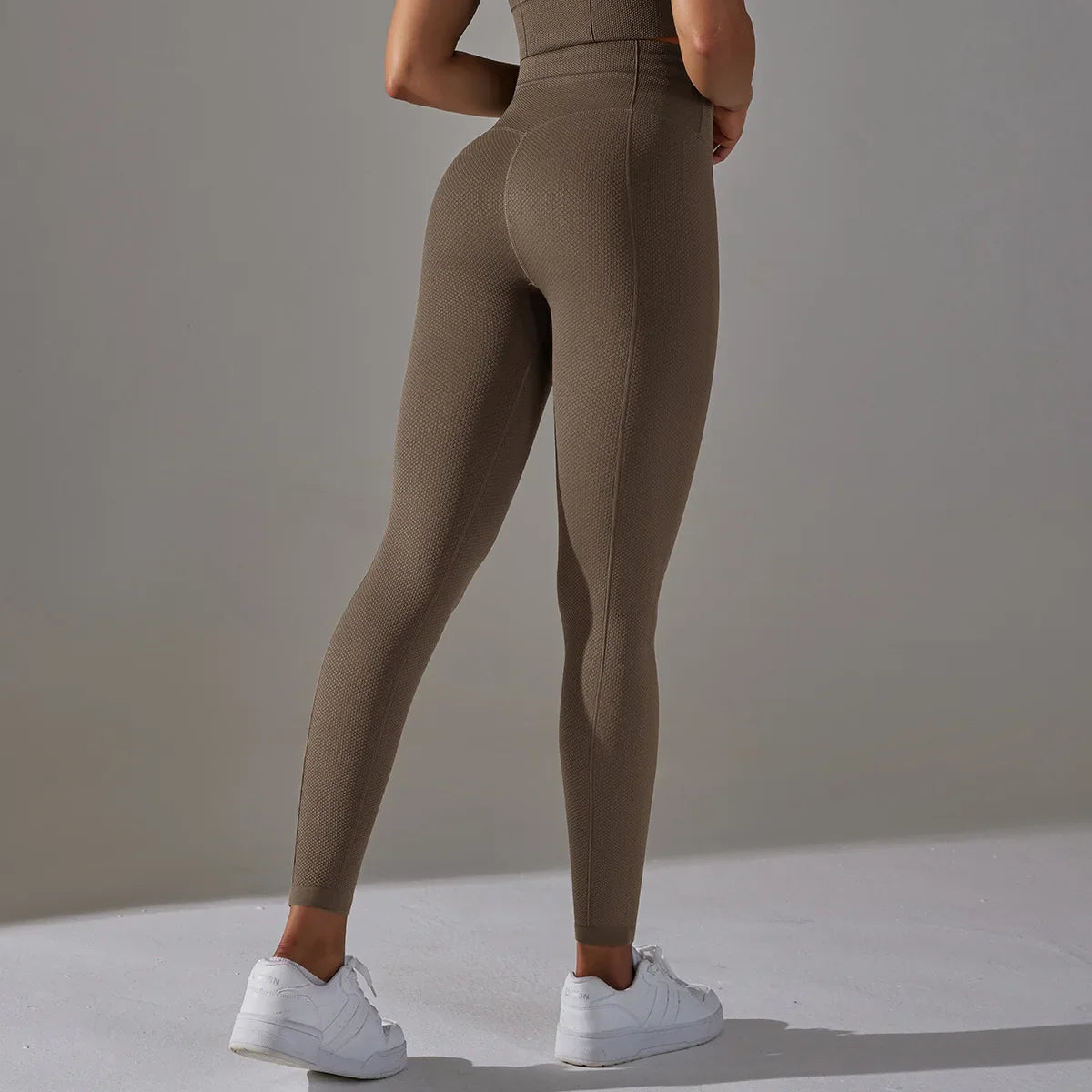 Seamless High-Waist Yoga Leggings for Women – Dot Tummy Control, Non-See-Through Gym Fitness Pants