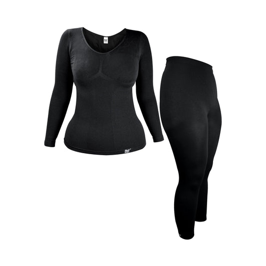 Cozy Women's Thermal Underwear Set: Long Sleeve Top & Long Leggings