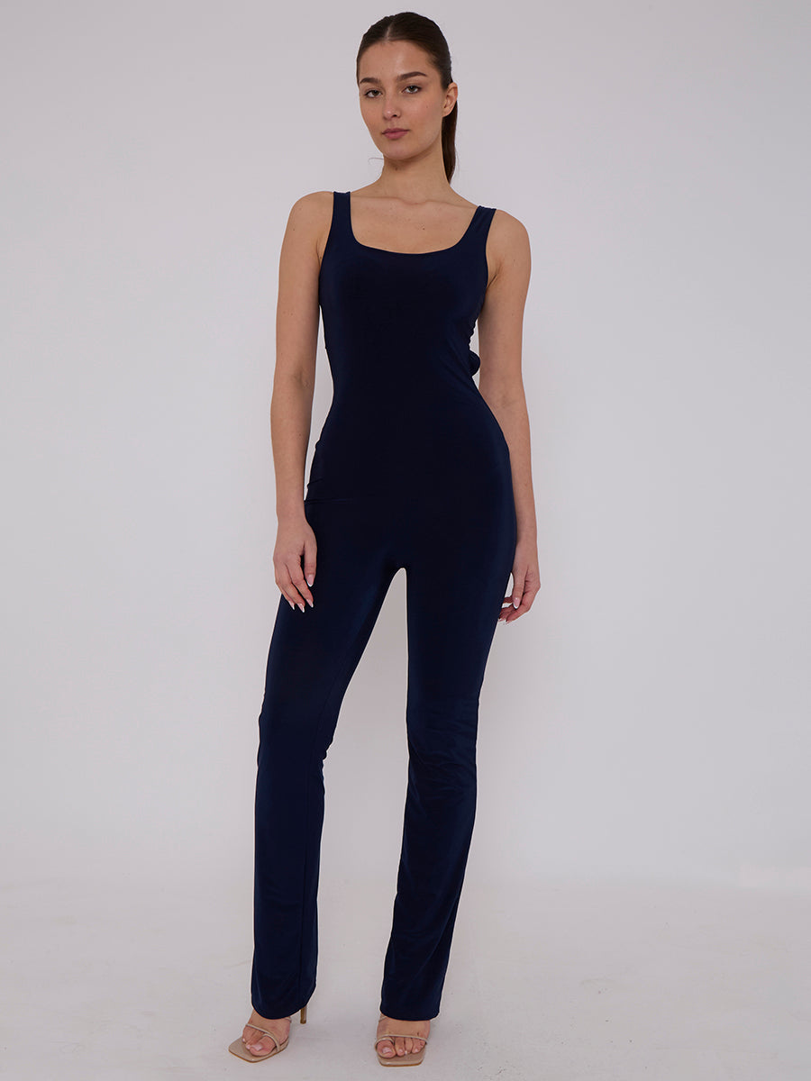 Open Back Slinky Jumpsuit