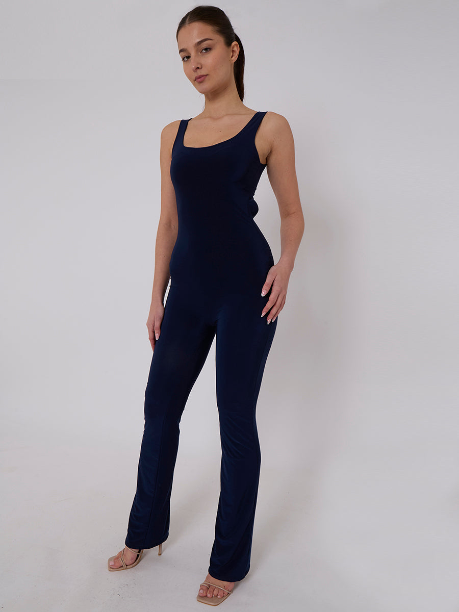 Open Back Slinky Jumpsuit