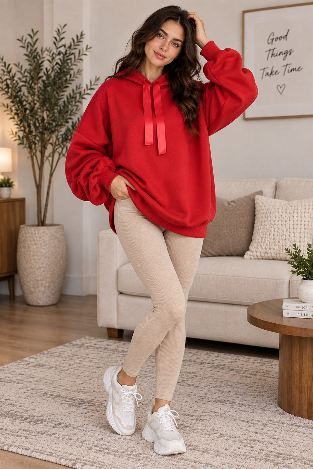 Women's Oversized Ribbon Hoodie | Elvoro