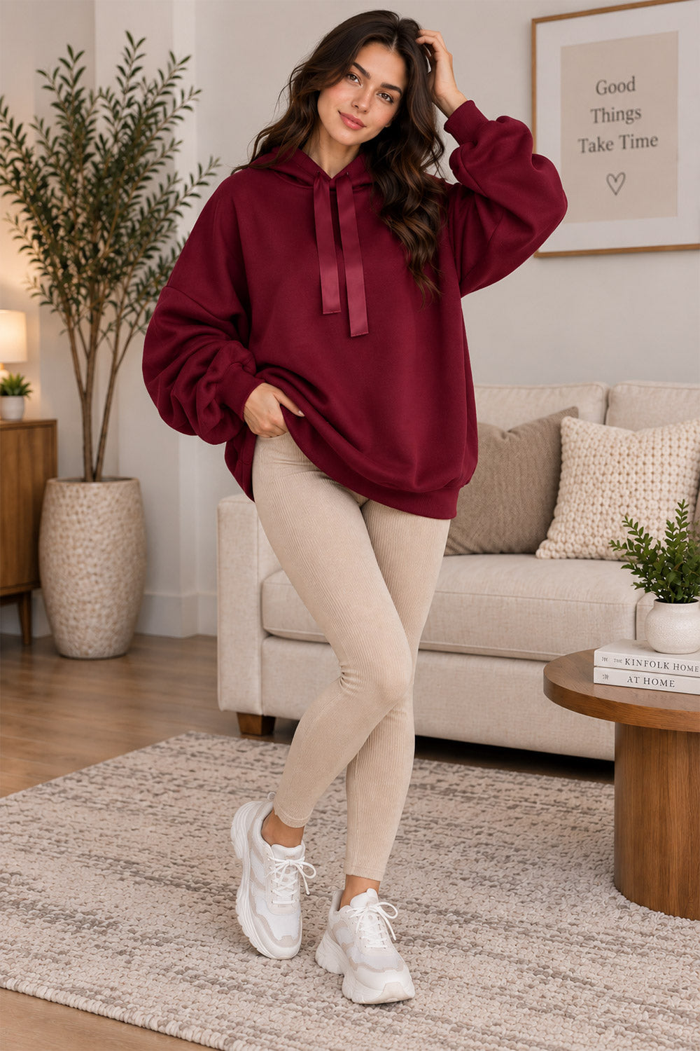 Women's Oversized Ribbon Hoodie | Elvoro
