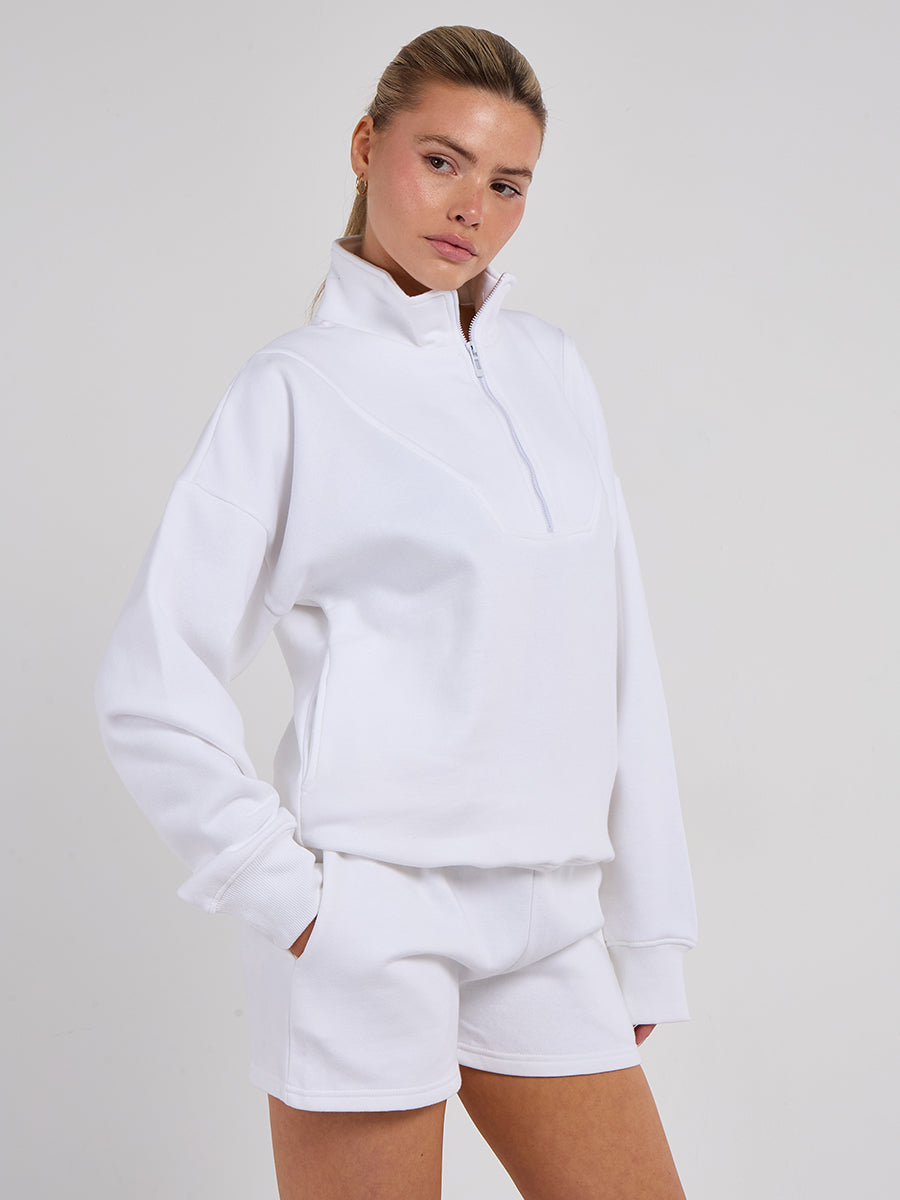 1/2 Zip Top & Shorts Fleece Co-ord