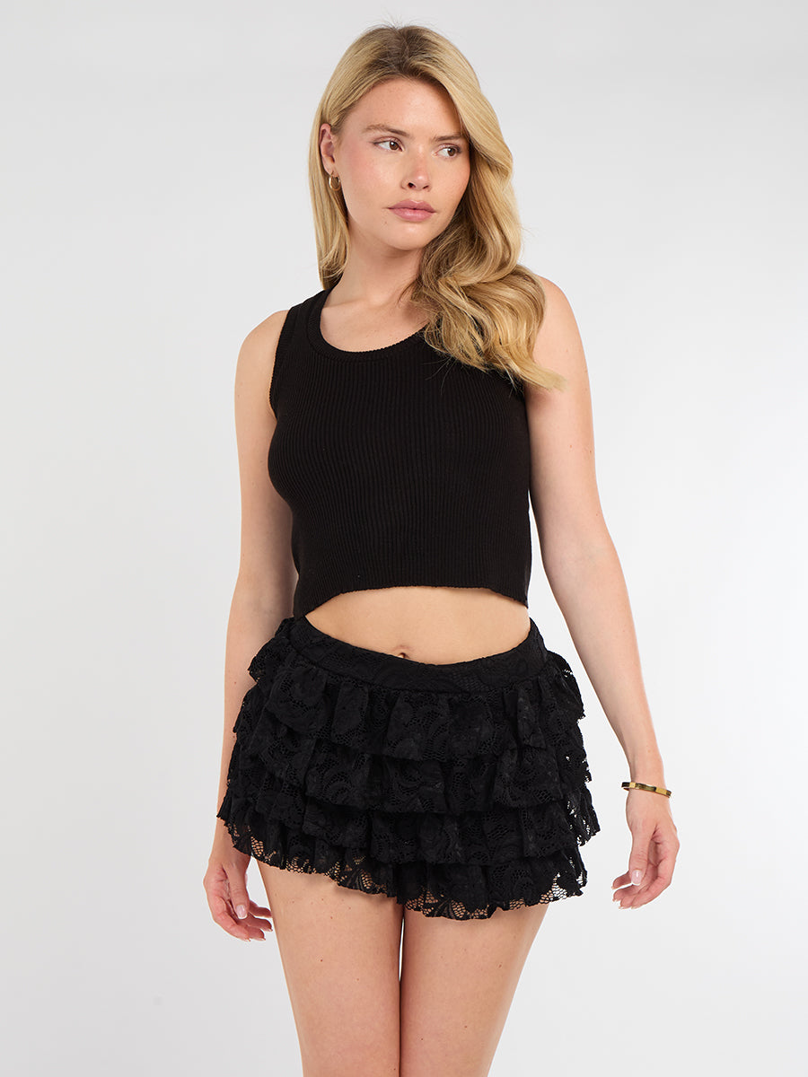 Ribbed Vest Crop Top