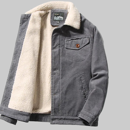 Men’s Corduroy Fleece-Lined Winter Jacket