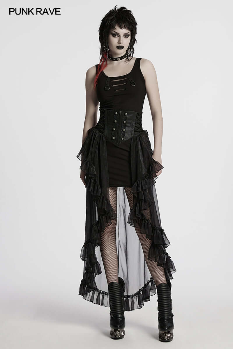 Punk Rave Dila Romantic Chiffon Skirt