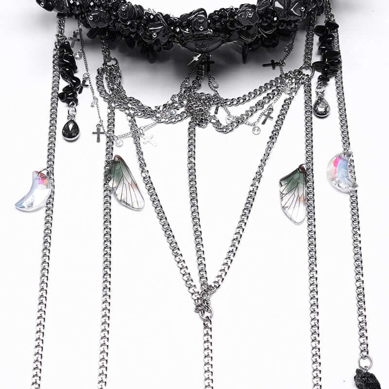 Punk Rave Effie Gorgeous Black Crystal Headband