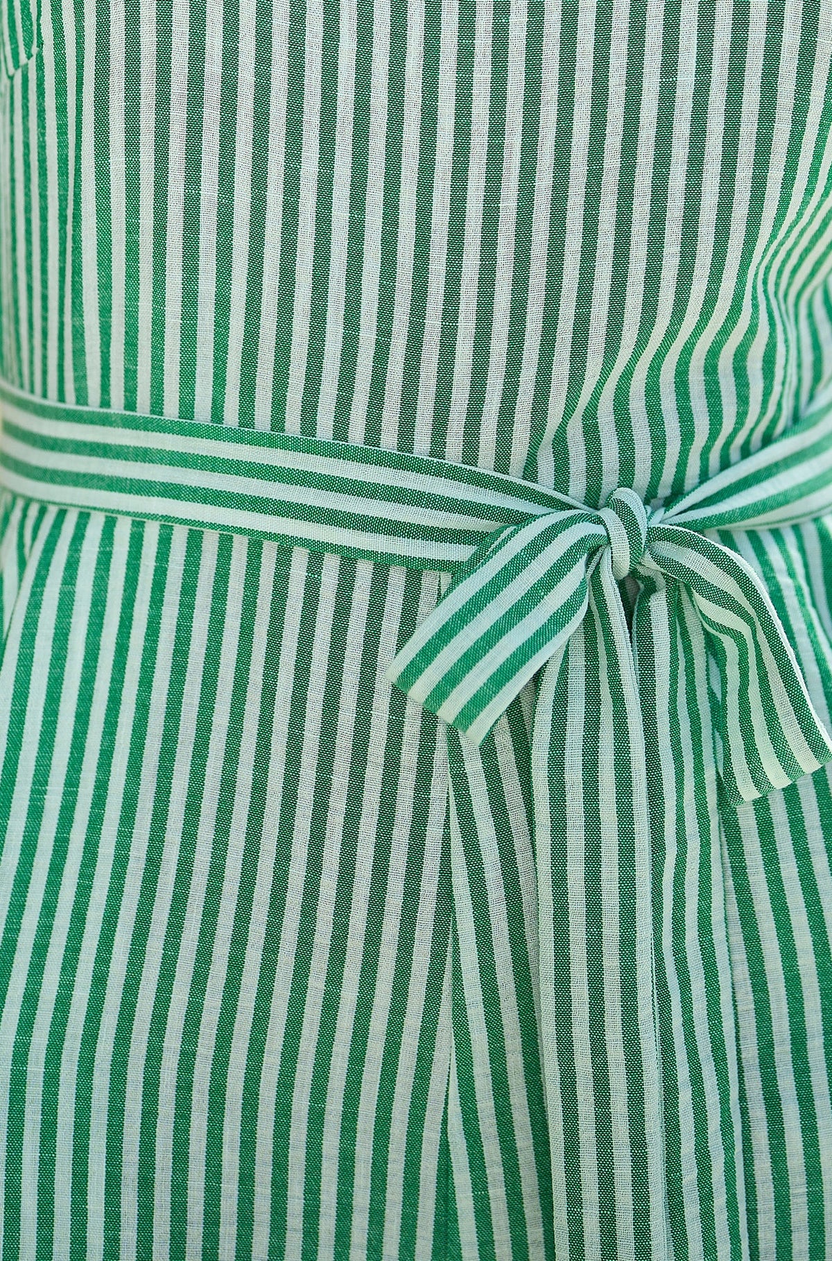 Yumi Green Stripe Strappy Jumpsuit