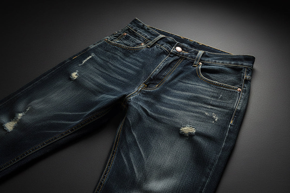 Men’s Retro Washed Denim Jeans