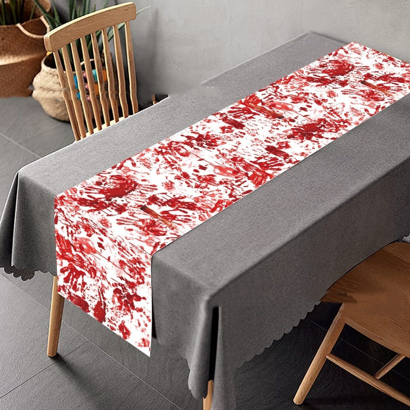 Halloween Horror Bloody Hand Printed Tablecloth Decoration