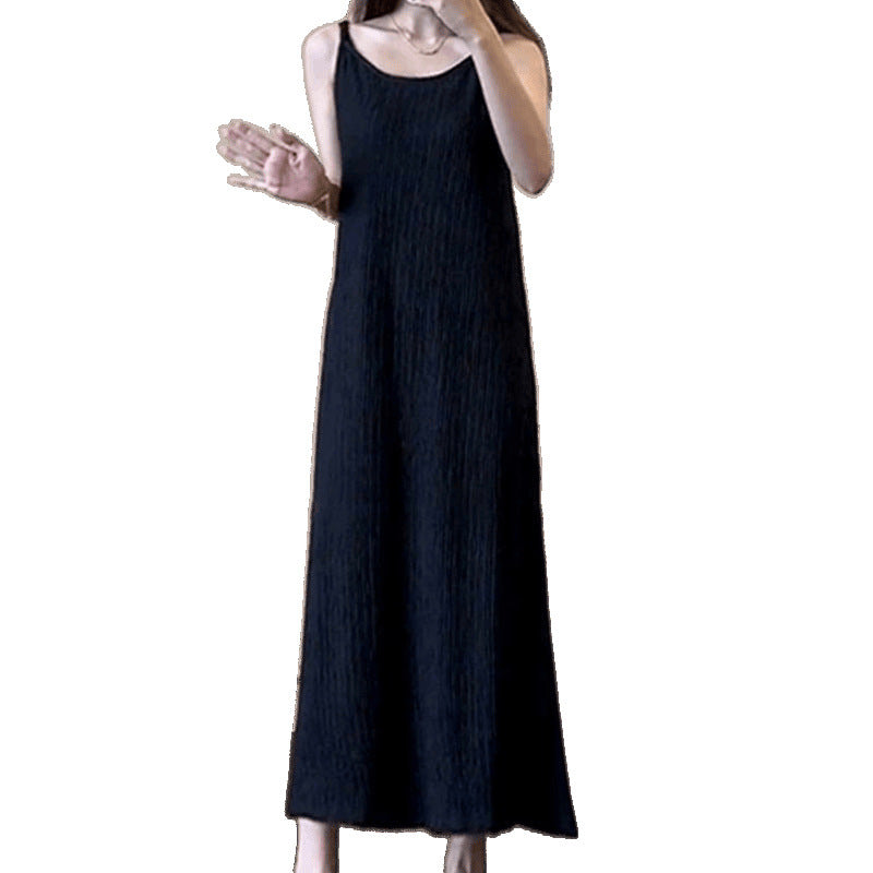 Black Camisole Summer Long Dress Fashion