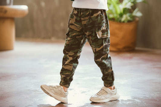 Boys Camouflage Casual Trousers
