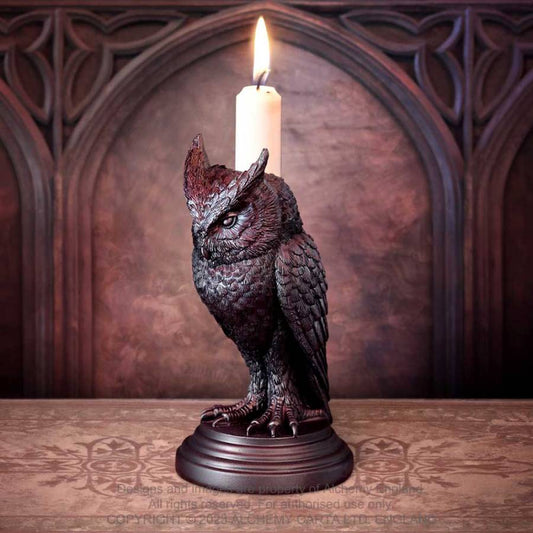 Alchemy Owl Of Astrontiel Candlestick Holder