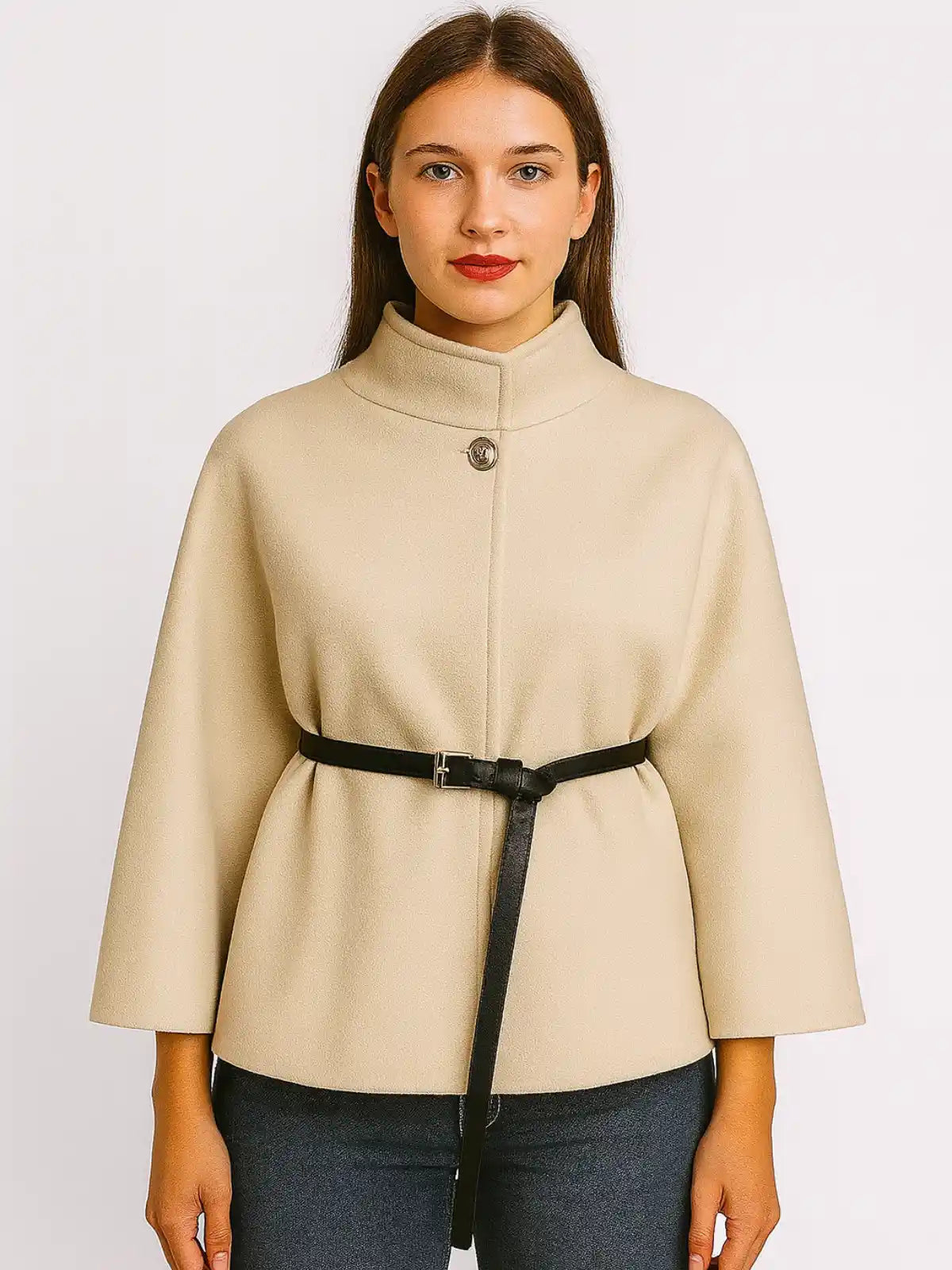 Ladies Italian Belted Cape