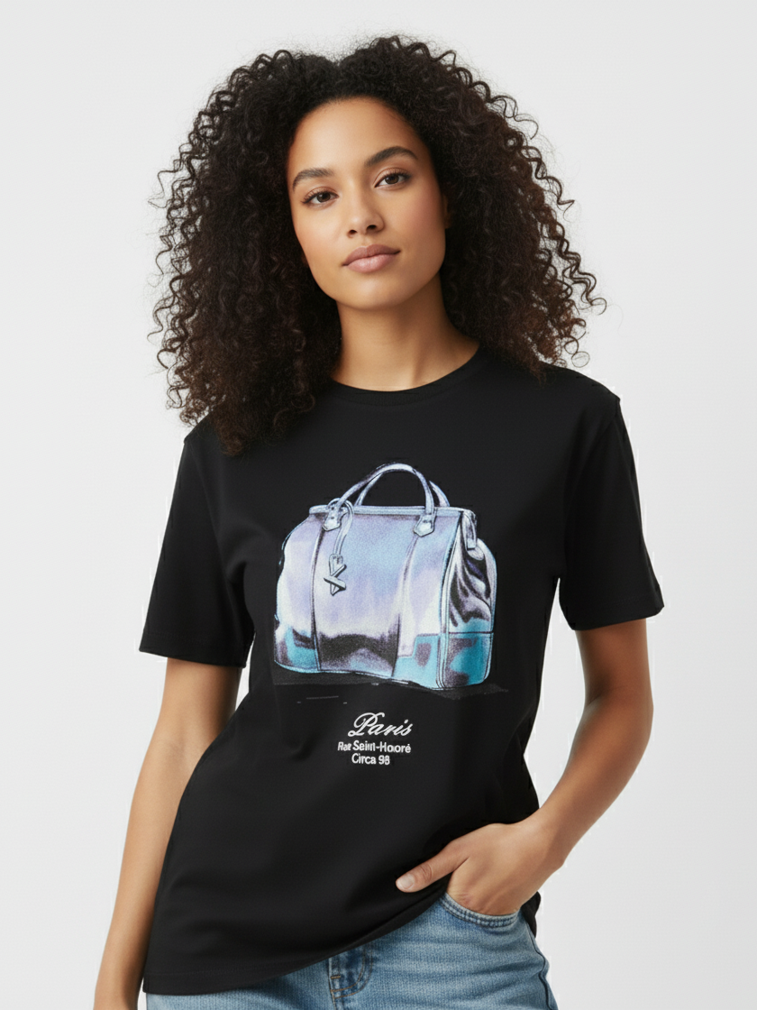 Paris Bag Graphic Printed T-Shirt