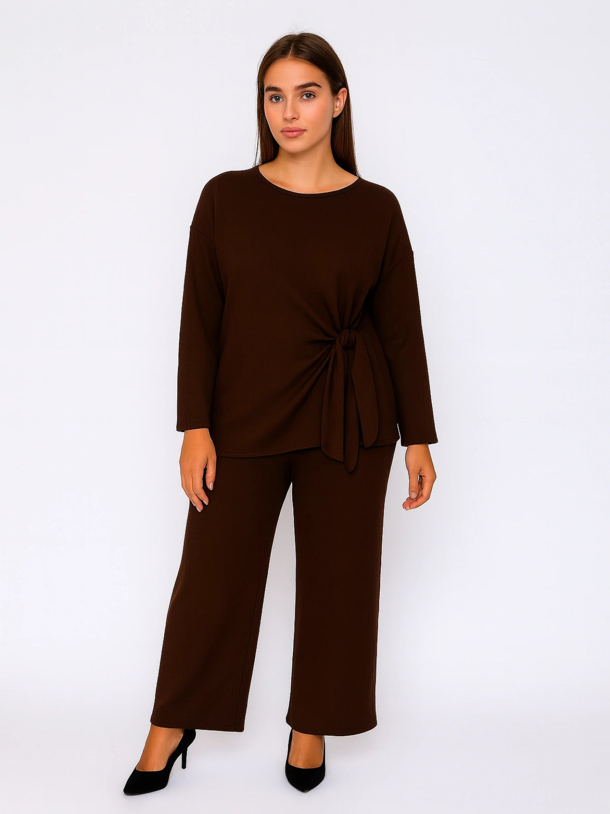 Ladies Long Sleeve Side Tie Set