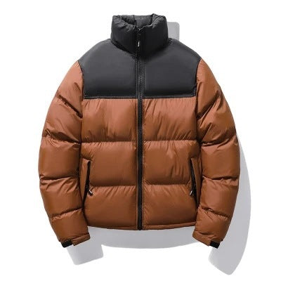 Couple’s Short Cotton-Padded Men’s Stand-Up Collar Thermal Coat – Stylish Winter Jacket