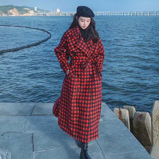 Loose And Thin British Style Mid-length Coat