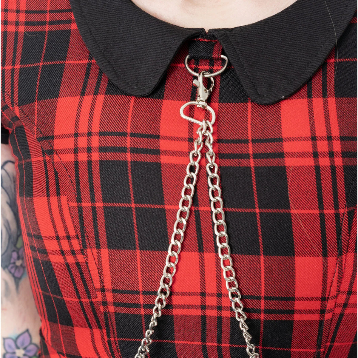 Heartless Ebbani Black and Red Check Dress