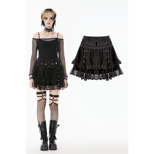 Dark in Love Astrid Lace Buckle Skirt